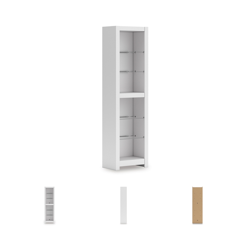 Bowery Hill White Modular Pier for Entertainment Center Series