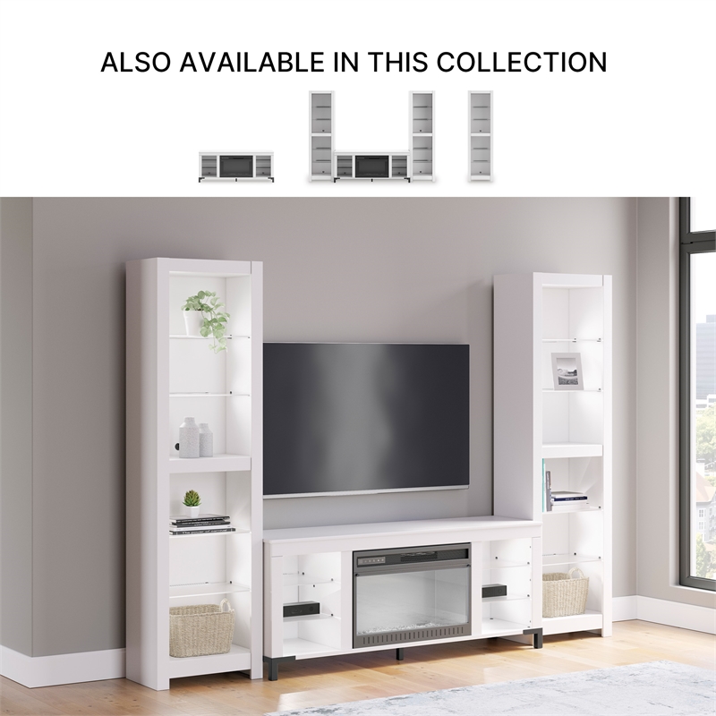 Bowery Hill White Modular Pier for Entertainment Center Series
