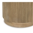 Bowery Hill Light Brown Coffee Table with Faux Marble Top and Reeded Base