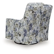 Bowery Hill Abstract Floral Swivel Glider Accent Chair in Multi-Color