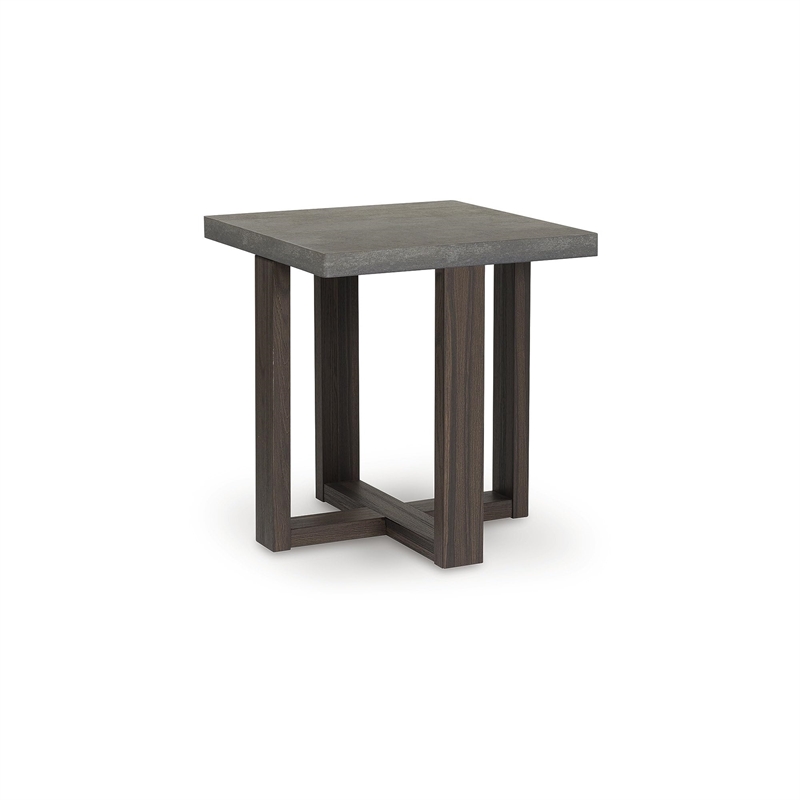 Bowery Hill Gray 3-Piece Table Set with Faux Soapstone Look Tops
