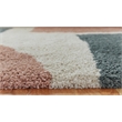 Bowery Hill Beige 8' x 10' Geometric Shag Area Rug with 30mm Pile