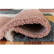 Bowery Hill Beige 8' x 10' Geometric Shag Area Rug with 30mm Pile