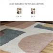 Bowery Hill Beige 8' x 10' Geometric Shag Area Rug with 30mm Pile