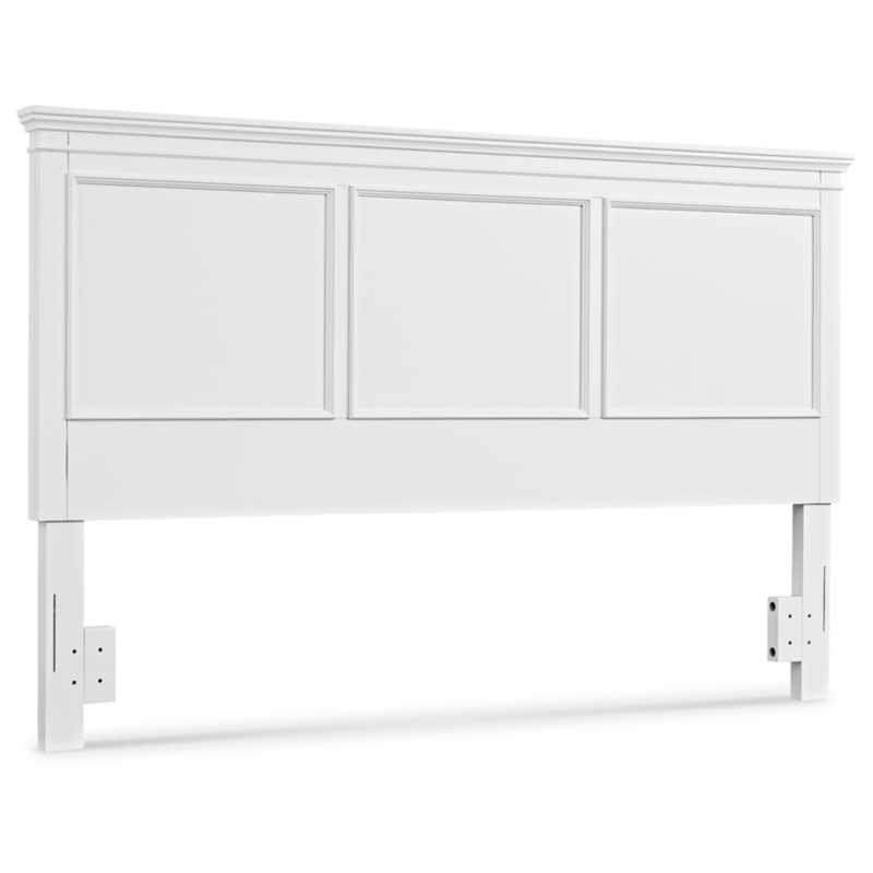 Bowery Hill White King and California King Solid Wood Panel Headboard