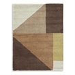 Bowery Hill Orange 8' x 10' Geometric Shag Area Rug with 30mm Pile