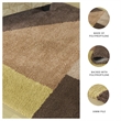 Bowery Hill Orange 8' x 10' Geometric Shag Area Rug with 30mm Pile