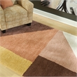 Bowery Hill Orange 8' x 10' Geometric Shag Area Rug with 30mm Pile