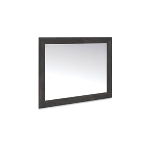 Bowery Hill Gray Bedroom Mirror that Attaches to Dresser or Wall