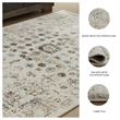 Bowery Hill Beige 8' x 10' Traditional Area Rug with 12mm Pile