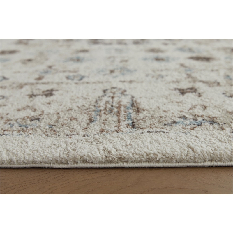 Bowery Hill Beige 8' x 10' Traditional Area Rug with 12mm Pile