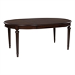 Bowery Hill Brown Dining Extension Table that Seats 6 with Reeded Legs