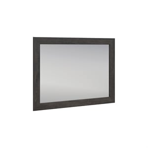 Bowery Hill Black Bedroom Mirror that Attaches to Dresser or Wall
