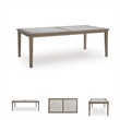 Bowery Hill Brown Outdoor Dining Table with Sintered Stone Top