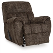 Bowery Hill Brown Rocker Recliner with Pillow Top Arms and Tall Back