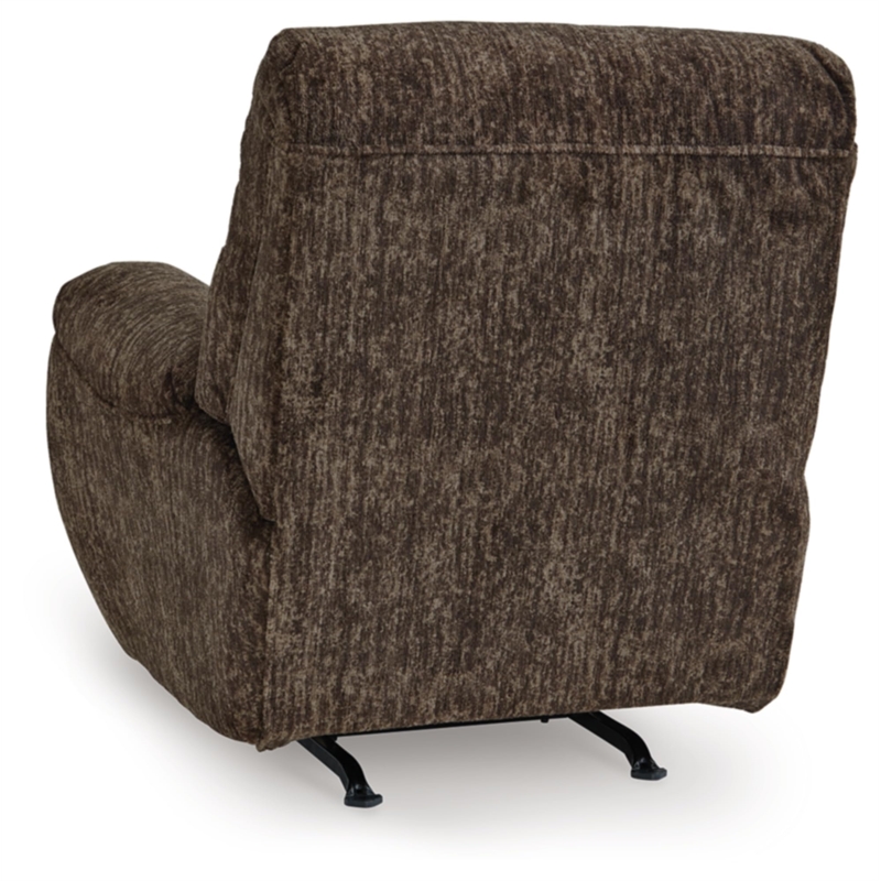 Bowery Hill Chocolate Brown Rocker Recliner with Pillow Top Arms