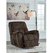 Bowery Hill Chocolate Brown Rocker Recliner with Pillow Top Arms