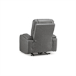 Bowery Hill Gray Power Recliner with LED Lighting and USB Port