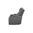 Bowery Hill Gray Power Recliner with LED Lighting and USB Port