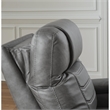 Bowery Hill Gray Power Recliner with LED Lighting and USB Port