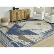 Bowery Hill Blue 10' x 14' Distressed Medallion Boho Area Rug