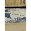 Bowery Hill Blue 10' x 14' Distressed Medallion Boho Area Rug