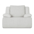 Bowery Hill Whitewash Corduroy Rocker Recliner with Accent Pillows