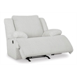 Bowery Hill Whitewash Corduroy Rocker Recliner with Accent Pillows