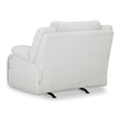 Bowery Hill Whitewash Corduroy Rocker Recliner with Accent Pillows