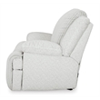 Bowery Hill Whitewash Corduroy Rocker Recliner with Accent Pillows