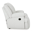 Bowery Hill Whitewash Corduroy Rocker Recliner with Accent Pillows