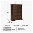 Bowery Hill Brown 5-Drawer Chest with Picture Frame Detailing