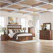 Bowery Hill Brown 5-Drawer Chest with Picture Frame Detailing