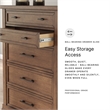 Bowery Hill Brown 5-Drawer Chest with Picture Frame Detailing