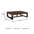 Bowery Hill Brown Rectangular Mid-Century Cocktail Coffee Table
