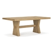 Bowery Hill Light Brown Rectangular Dining Table with Thick Top