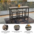 Bowery Hill 3-Piece Outdoor Counter Height Table and Barstool Set