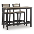 Bowery Hill 3-Piece Outdoor Counter Height Table and Barstool Set