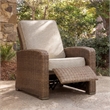 Bowery Hill Outdoor Wicker Recliner with Press-Back Reclining