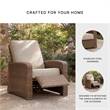Bowery Hill Outdoor Wicker Recliner with Press-Back Reclining