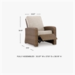 Bowery Hill Outdoor Wicker Recliner with Press-Back Reclining