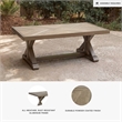 Bowery Hill Outdoor Coffee Table with a Durable Porcelain Top