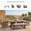 Bowery Hill Outdoor Coffee Table with a Durable Porcelain Top
