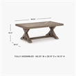 Bowery Hill Outdoor Coffee Table with a Durable Porcelain Top