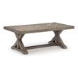 Bowery Hill Outdoor Coffee Table with a Durable Porcelain Top
