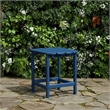 Bowery Hill Cottage Outdoor End Table with Slatted Top in Blue
