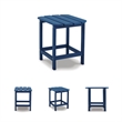 Bowery Hill Cottage Outdoor End Table with Slatted Top in Blue