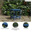 Bowery Hill Cottage Outdoor End Table with Slatted Top in Blue