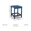 Bowery Hill Cottage Outdoor End Table with Slatted Top in Blue