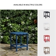 Bowery Hill Cottage Outdoor End Table with Slatted Top in Blue